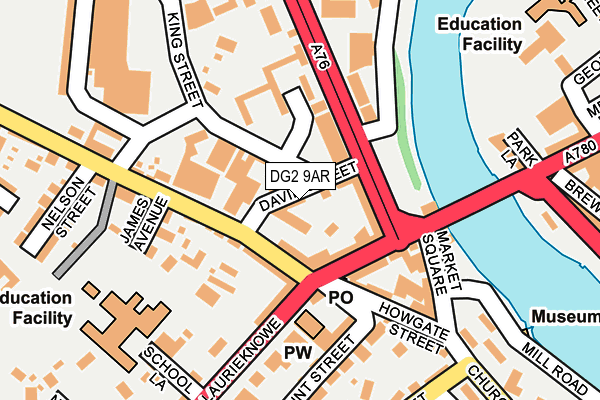 DG2 9AR map - OS OpenMap – Local (Ordnance Survey)