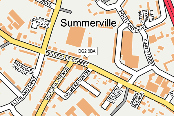 DG2 9BA map - OS OpenMap – Local (Ordnance Survey)