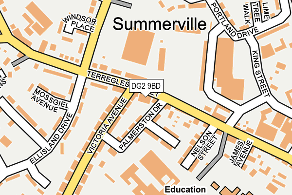 DG2 9BD map - OS OpenMap – Local (Ordnance Survey)