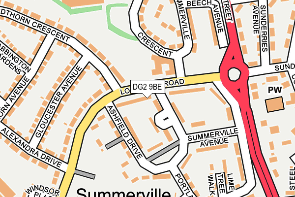 DG2 9BE map - OS OpenMap – Local (Ordnance Survey)