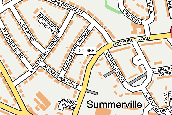 DG2 9BH map - OS OpenMap – Local (Ordnance Survey)