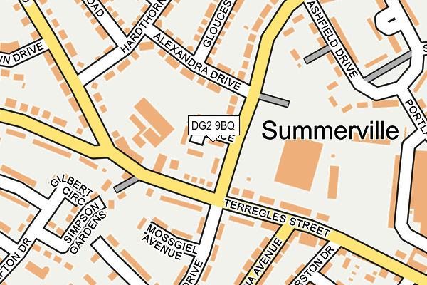 DG2 9BQ map - OS OpenMap – Local (Ordnance Survey)