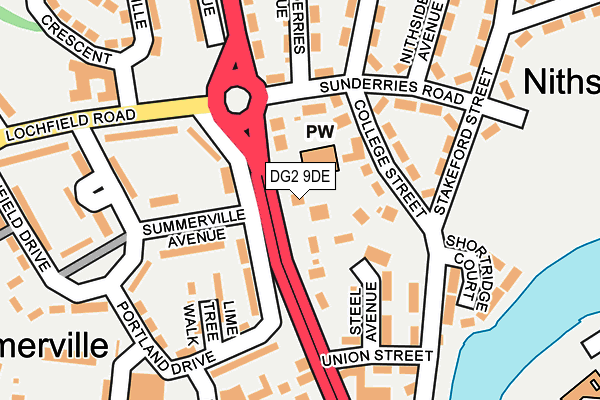 DG2 9DE map - OS OpenMap – Local (Ordnance Survey)