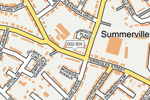 DG2 9DX map - OS OpenMap – Local (Ordnance Survey)