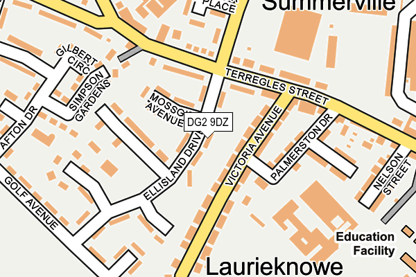 DG2 9DZ map - OS OpenMap – Local (Ordnance Survey)