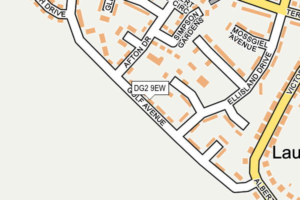 DG2 9EW map - OS OpenMap – Local (Ordnance Survey)