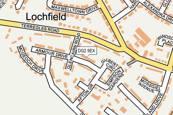 DG2 9EX map - OS OpenMap – Local (Ordnance Survey)