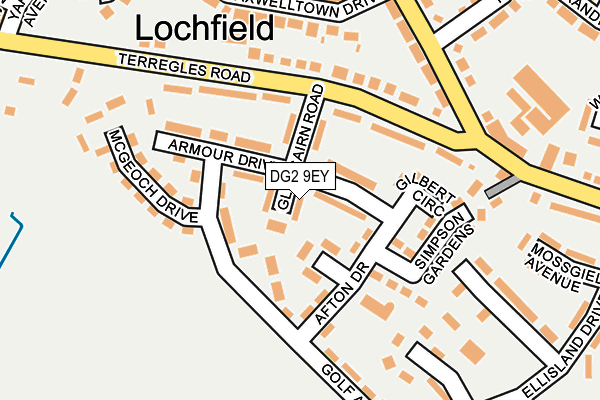 DG2 9EY map - OS OpenMap – Local (Ordnance Survey)