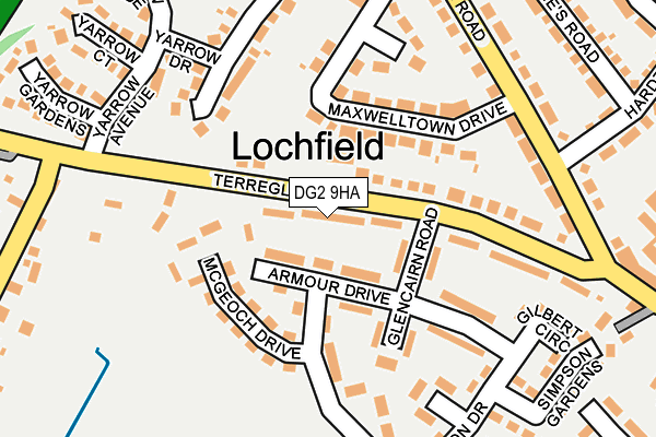 DG2 9HA map - OS OpenMap – Local (Ordnance Survey)