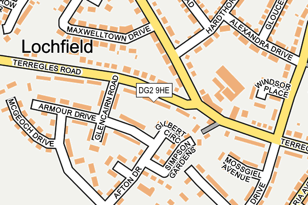 DG2 9HE map - OS OpenMap – Local (Ordnance Survey)