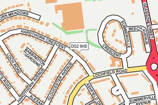 DG2 9HS map - OS OpenMap – Local (Ordnance Survey)