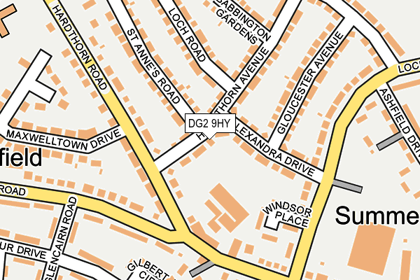 DG2 9HY map - OS OpenMap – Local (Ordnance Survey)