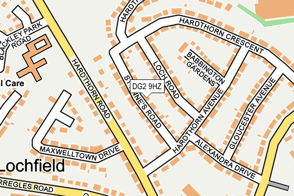 DG2 9HZ map - OS OpenMap – Local (Ordnance Survey)