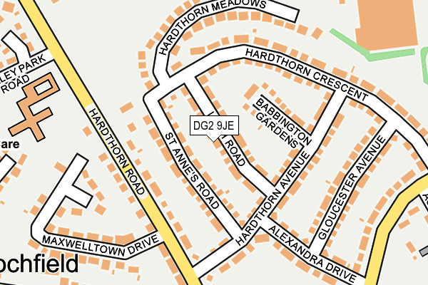 DG2 9JE map - OS OpenMap – Local (Ordnance Survey)