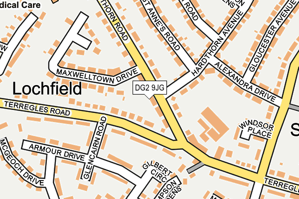 DG2 9JG map - OS OpenMap – Local (Ordnance Survey)