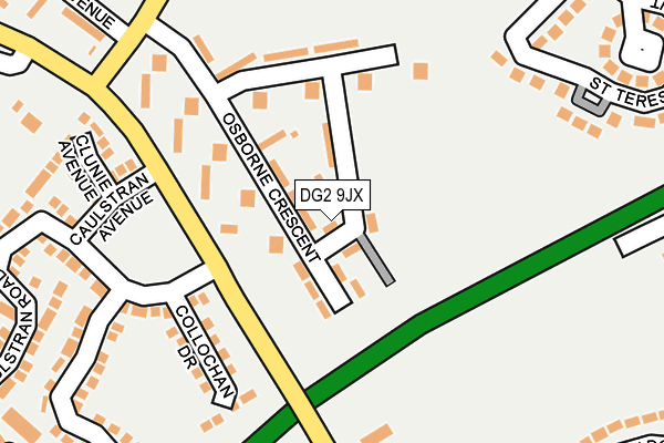 DG2 9JX map - OS OpenMap – Local (Ordnance Survey)