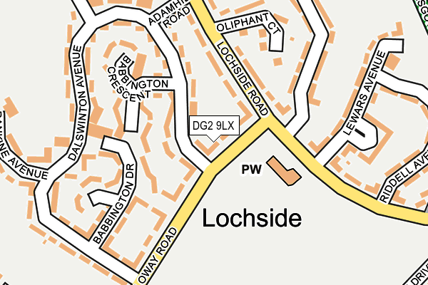 DG2 9LX map - OS OpenMap – Local (Ordnance Survey)