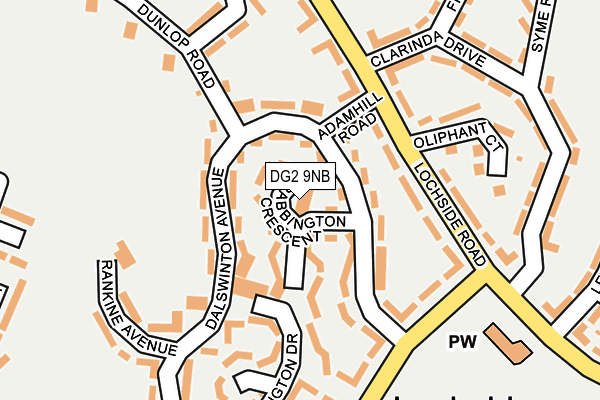 DG2 9NB map - OS OpenMap – Local (Ordnance Survey)