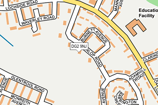 DG2 9NJ map - OS OpenMap – Local (Ordnance Survey)