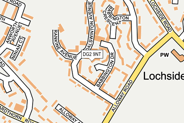 DG2 9NT map - OS OpenMap – Local (Ordnance Survey)