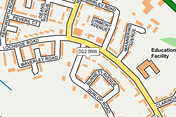 DG2 9NW map - OS OpenMap – Local (Ordnance Survey)
