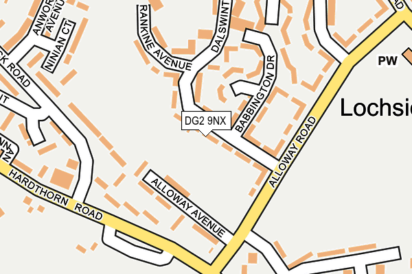 DG2 9NX map - OS OpenMap – Local (Ordnance Survey)