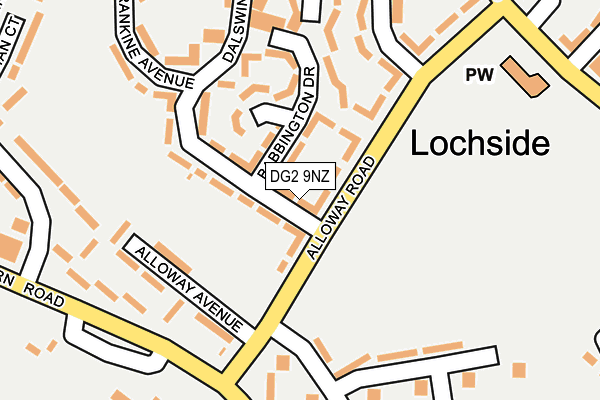 DG2 9NZ map - OS OpenMap – Local (Ordnance Survey)
