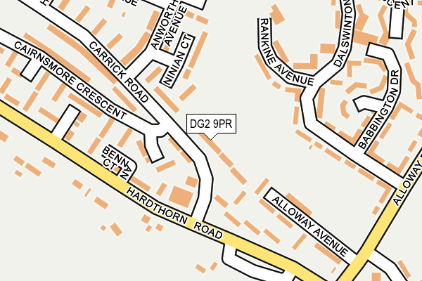 DG2 9PR map - OS OpenMap – Local (Ordnance Survey)