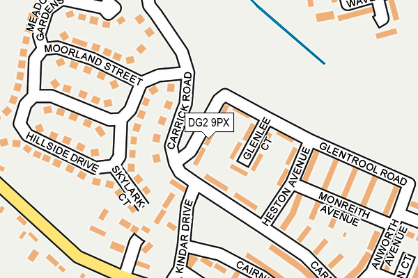 DG2 9PX map - OS OpenMap – Local (Ordnance Survey)