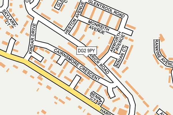 DG2 9PY map - OS OpenMap – Local (Ordnance Survey)