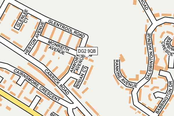 DG2 9QB map - OS OpenMap – Local (Ordnance Survey)