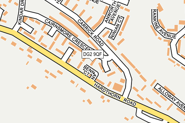 DG2 9QF map - OS OpenMap – Local (Ordnance Survey)