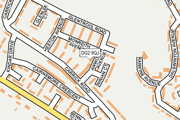 DG2 9QJ map - OS OpenMap – Local (Ordnance Survey)