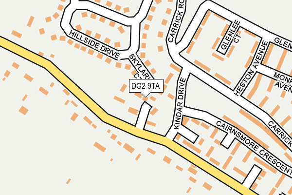 DG2 9TA map - OS OpenMap – Local (Ordnance Survey)