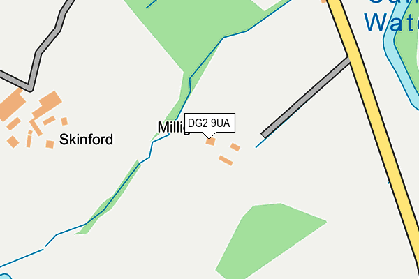 DG2 9UA map - OS OpenMap – Local (Ordnance Survey)