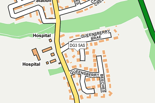 DG3 5AS map - OS OpenMap – Local (Ordnance Survey)
