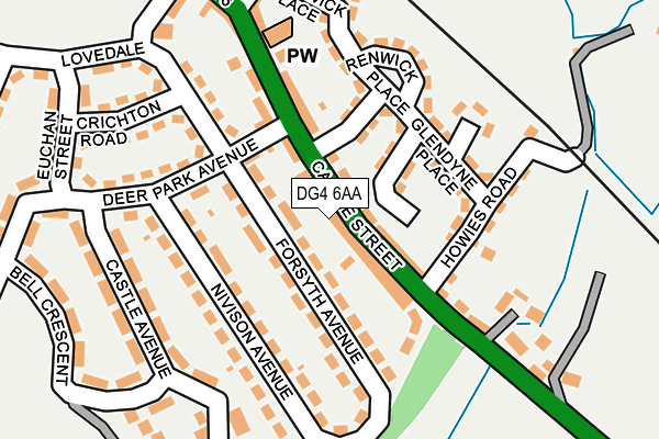 DG4 6AA map - OS OpenMap – Local (Ordnance Survey)