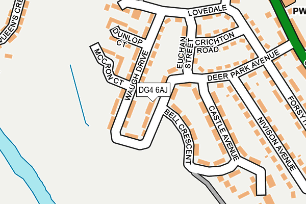 DG4 6AJ map - OS OpenMap – Local (Ordnance Survey)