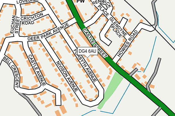 DG4 6AU map - OS OpenMap – Local (Ordnance Survey)
