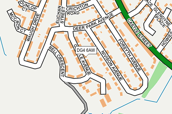 DG4 6AW map - OS OpenMap – Local (Ordnance Survey)