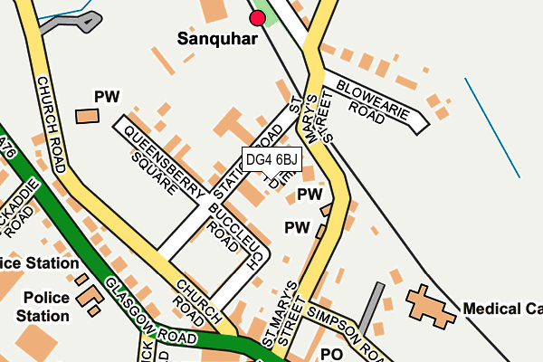 DG4 6BJ map - OS OpenMap – Local (Ordnance Survey)
