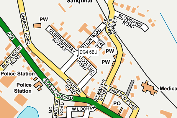 DG4 6BU map - OS OpenMap – Local (Ordnance Survey)