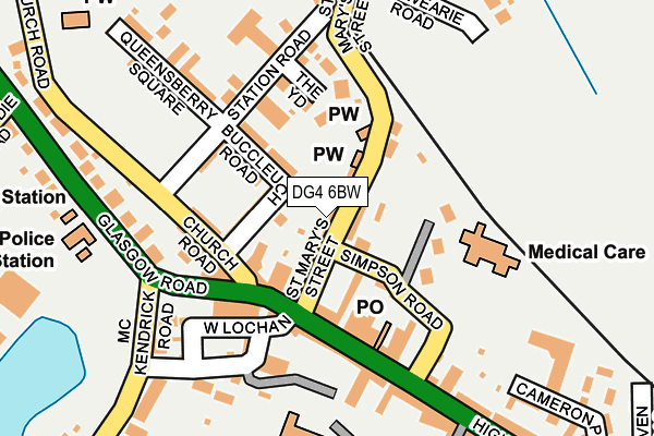 DG4 6BW map - OS OpenMap – Local (Ordnance Survey)