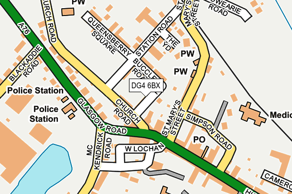 DG4 6BX map - OS OpenMap – Local (Ordnance Survey)
