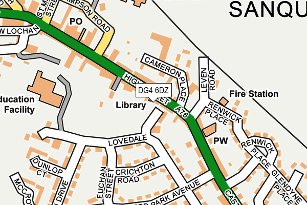 DG4 6DZ map - OS OpenMap – Local (Ordnance Survey)