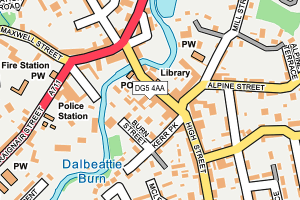 Map of DALBEATTIE LIMITED at local scale