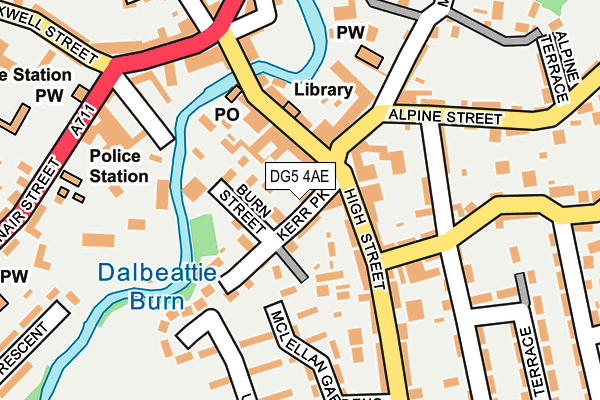 DG5 4AE map - OS OpenMap – Local (Ordnance Survey)