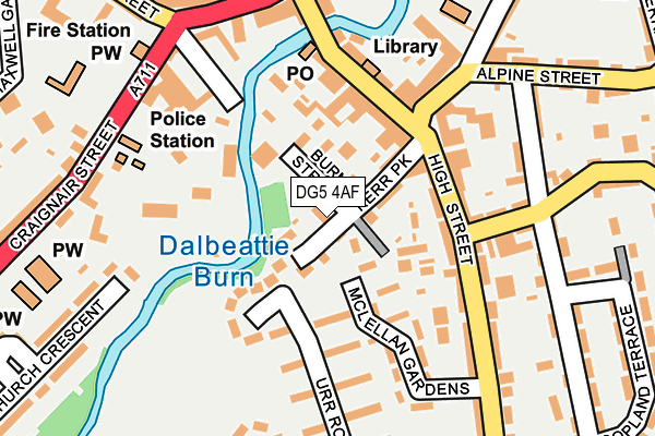 DG5 4AF map - OS OpenMap – Local (Ordnance Survey)