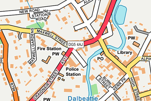 DG5 4AJ map - OS OpenMap – Local (Ordnance Survey)