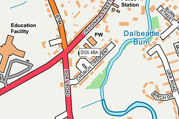 DG5 4BA map - OS OpenMap – Local (Ordnance Survey)
